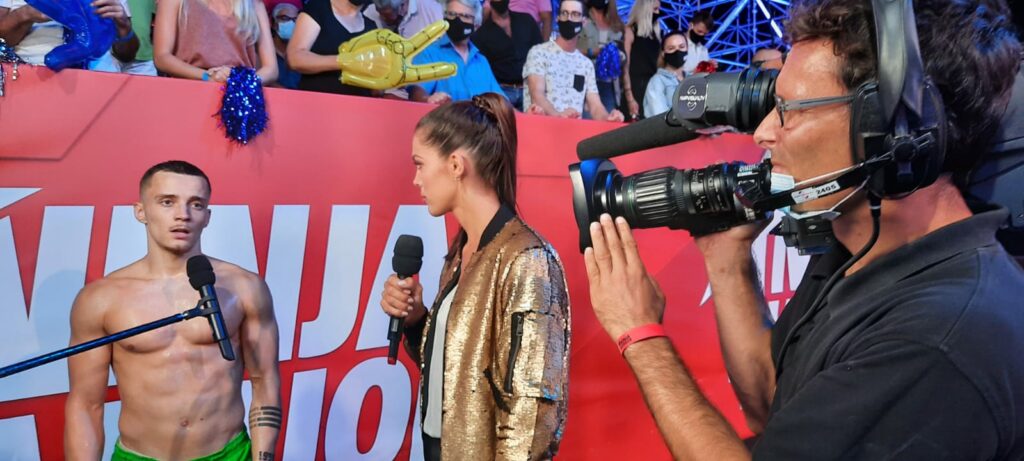 Tournage de Cyril Jeanjean sur Ninja Warrior